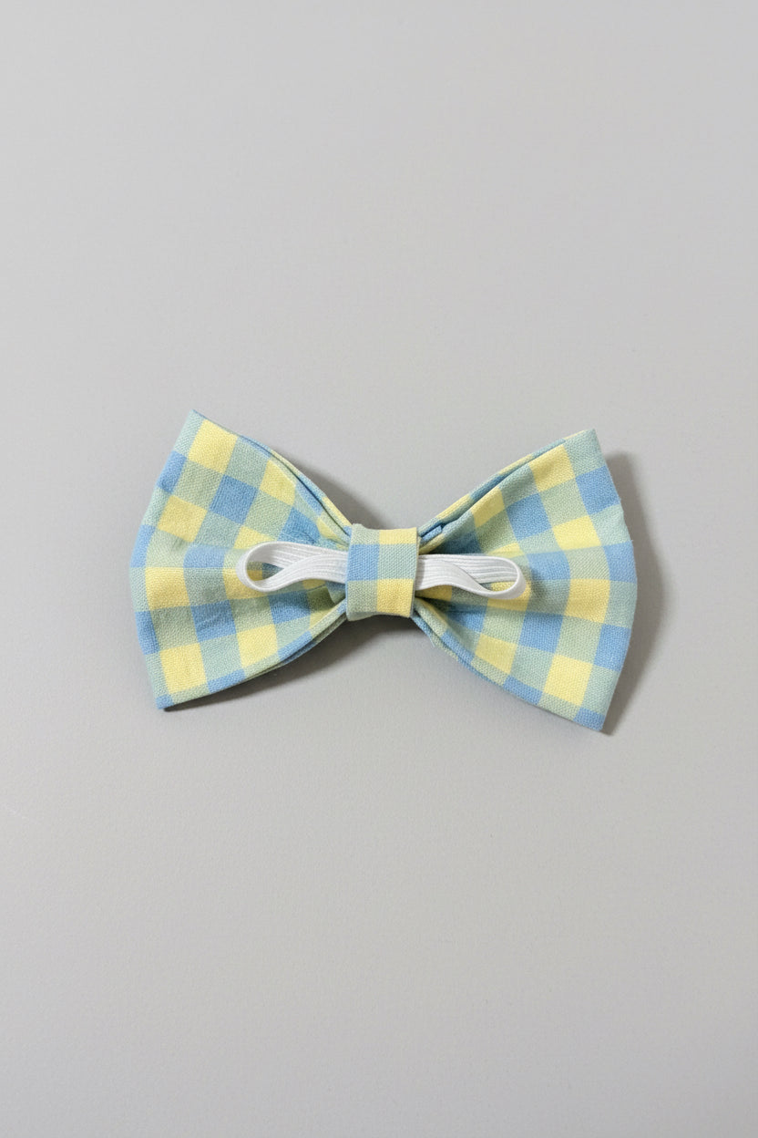 Picnic Pals - Bluebell Gingham Bow Tie