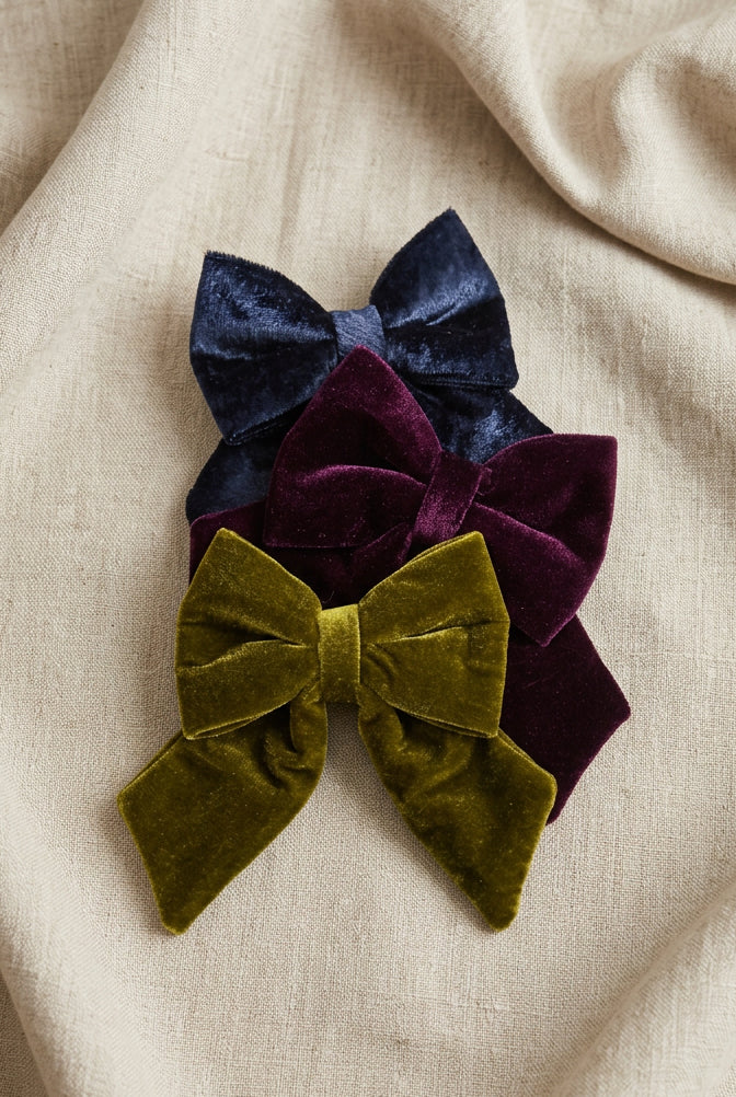 Social Season - Plum Velvet Sailor Bow