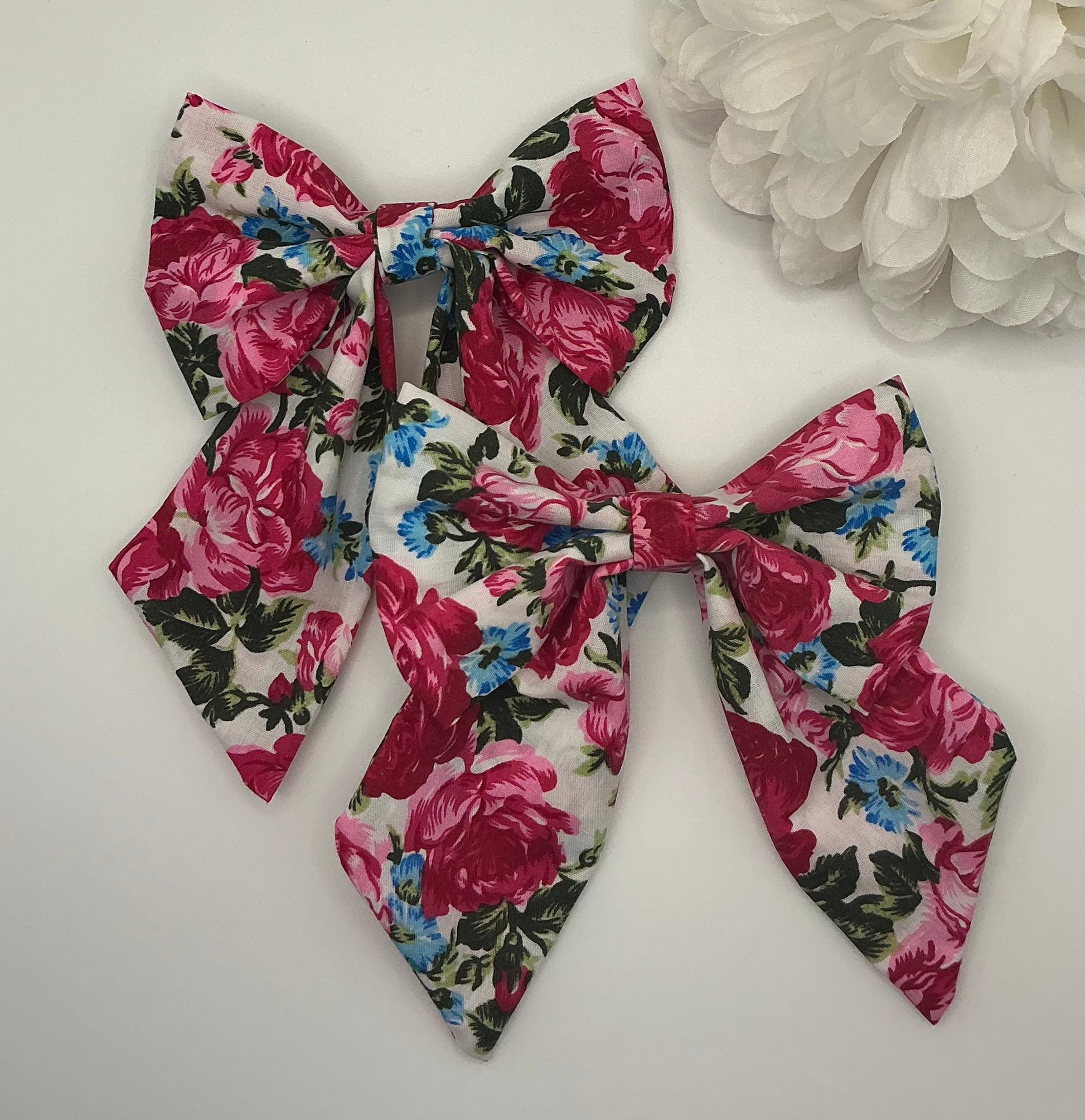 Fur-tastic Florals Pink Sailor Bow