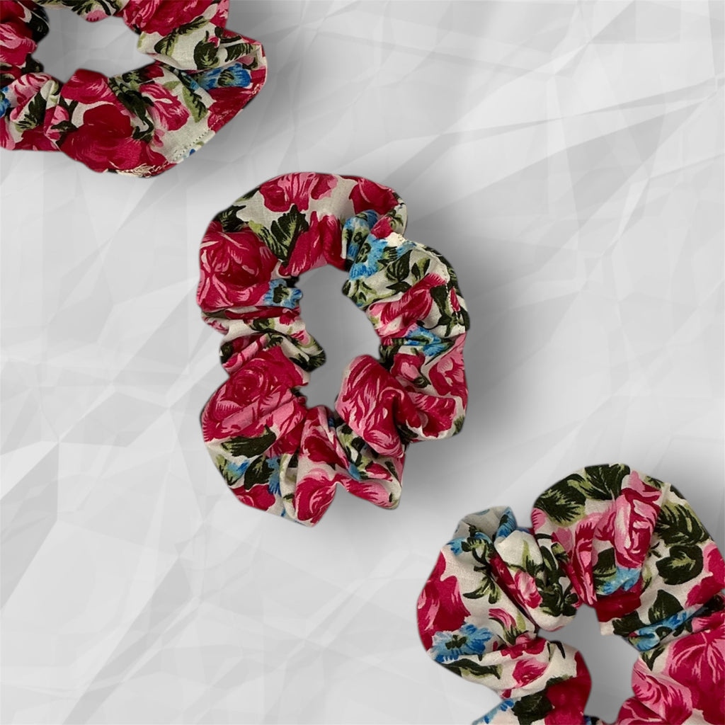 Fur-tastic Florals Pink Scrunchie