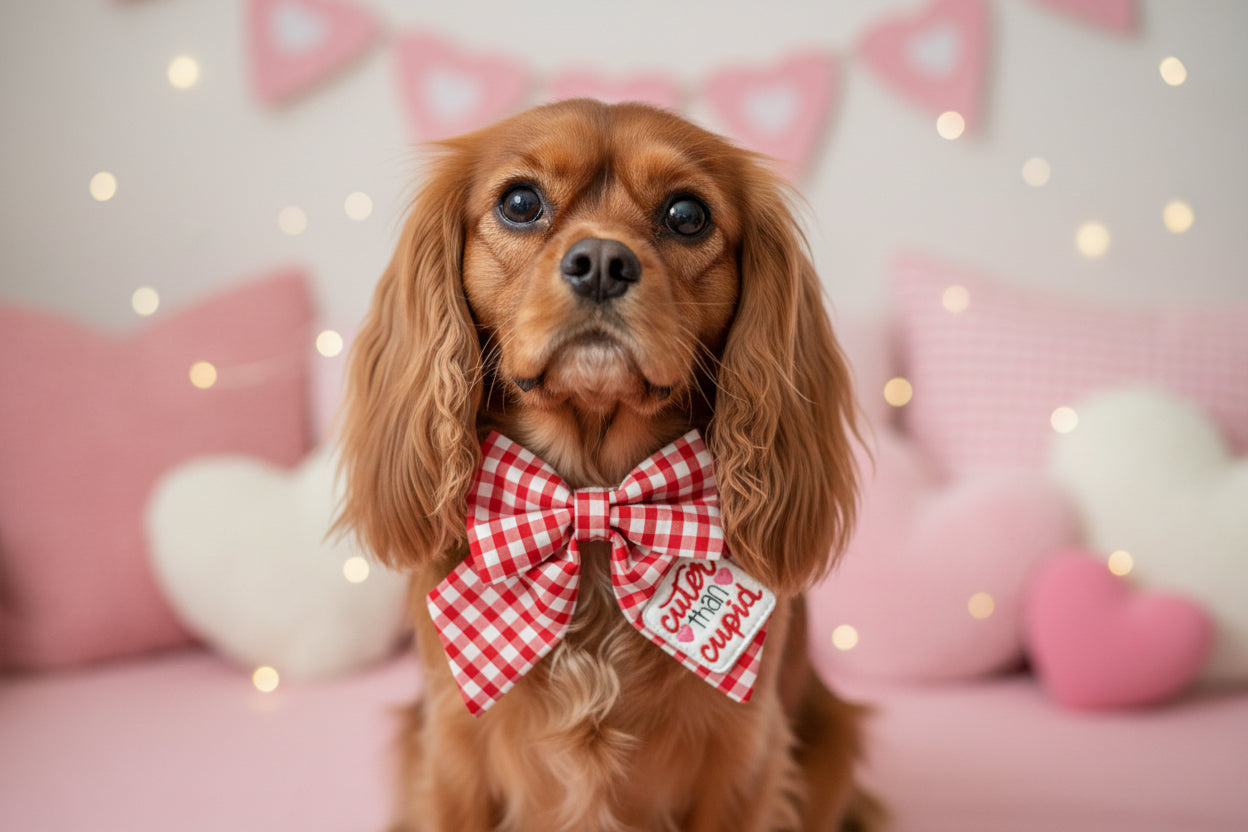 Cuter Than Cupid Gingham Sailor Bow