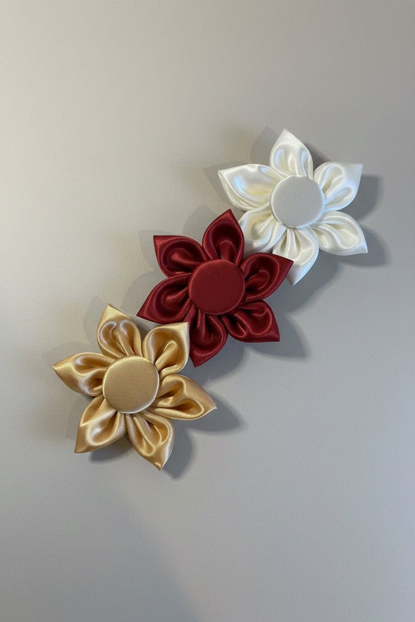 Soft Satin Collar Flowers