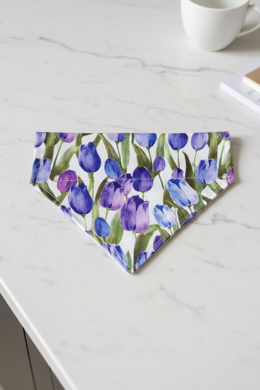 Violet Tulip Bloom Bandana
