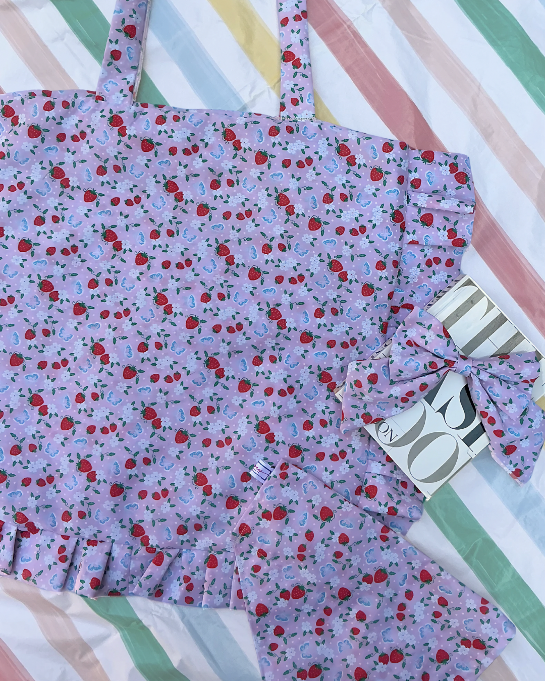 Picnic PAWfect: Strawberry Tote Bag