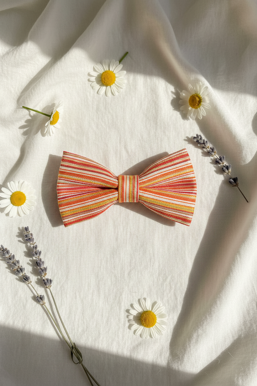Sunset Stripe Dog Bow Tie