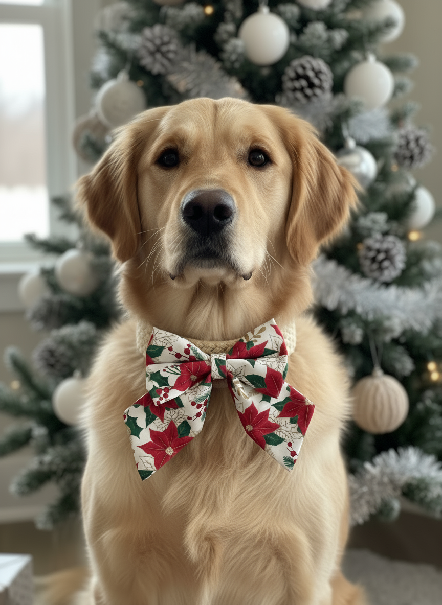 Pawsettia Bloom Sailor Bow