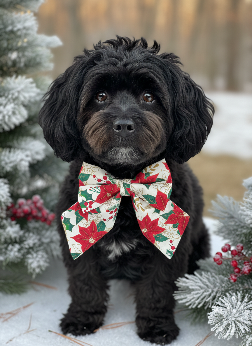 Pawsettia Bloom Sailor Bow