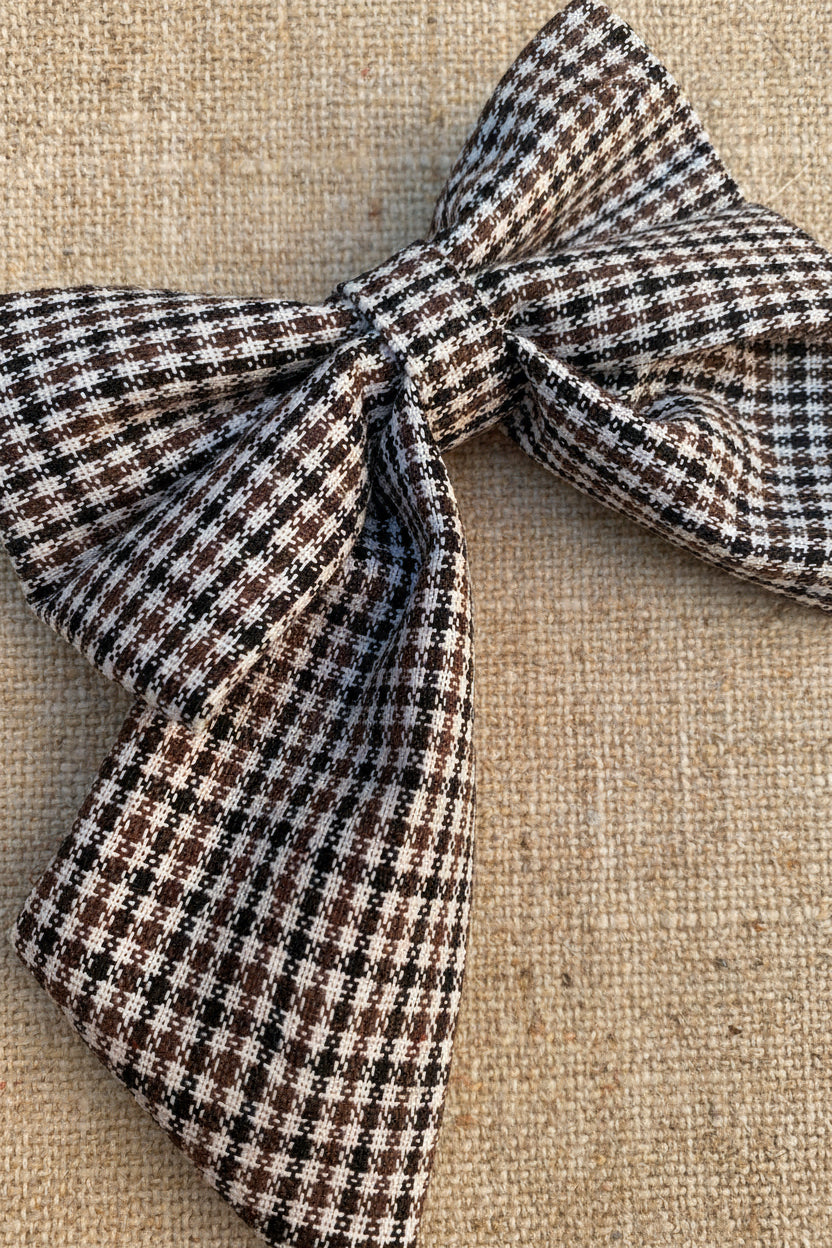 Heritage Hound Sailor Bow - Brown Cream