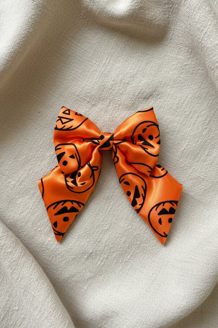 Midnight + Mischief - Pumpkin Spice Sailor Bow