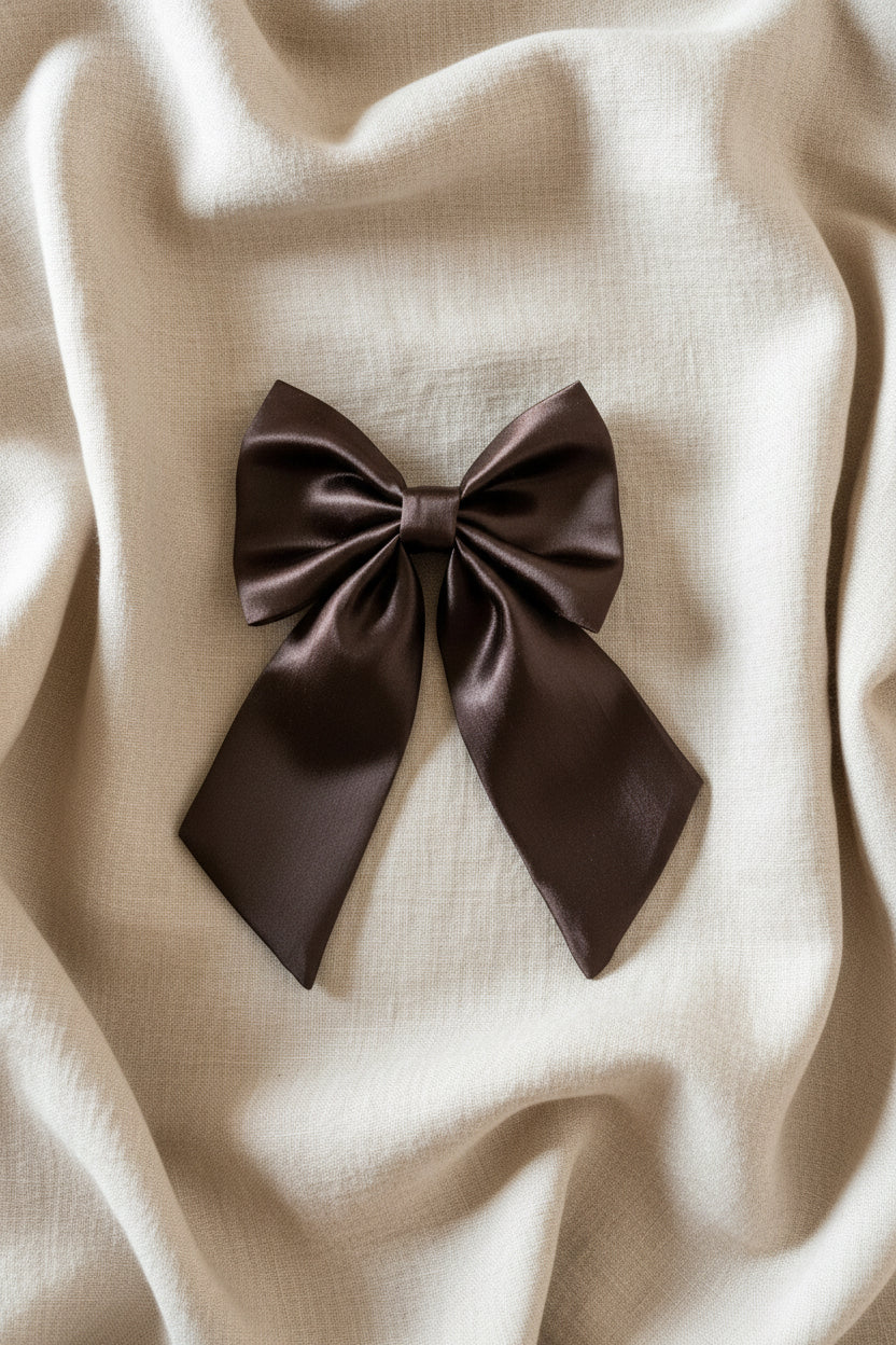 Social Season - Chocolate Luxe Satin Mama & Me Matching Set