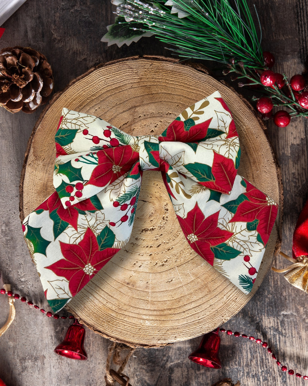 Pawsettia Bloom Sailor Bow