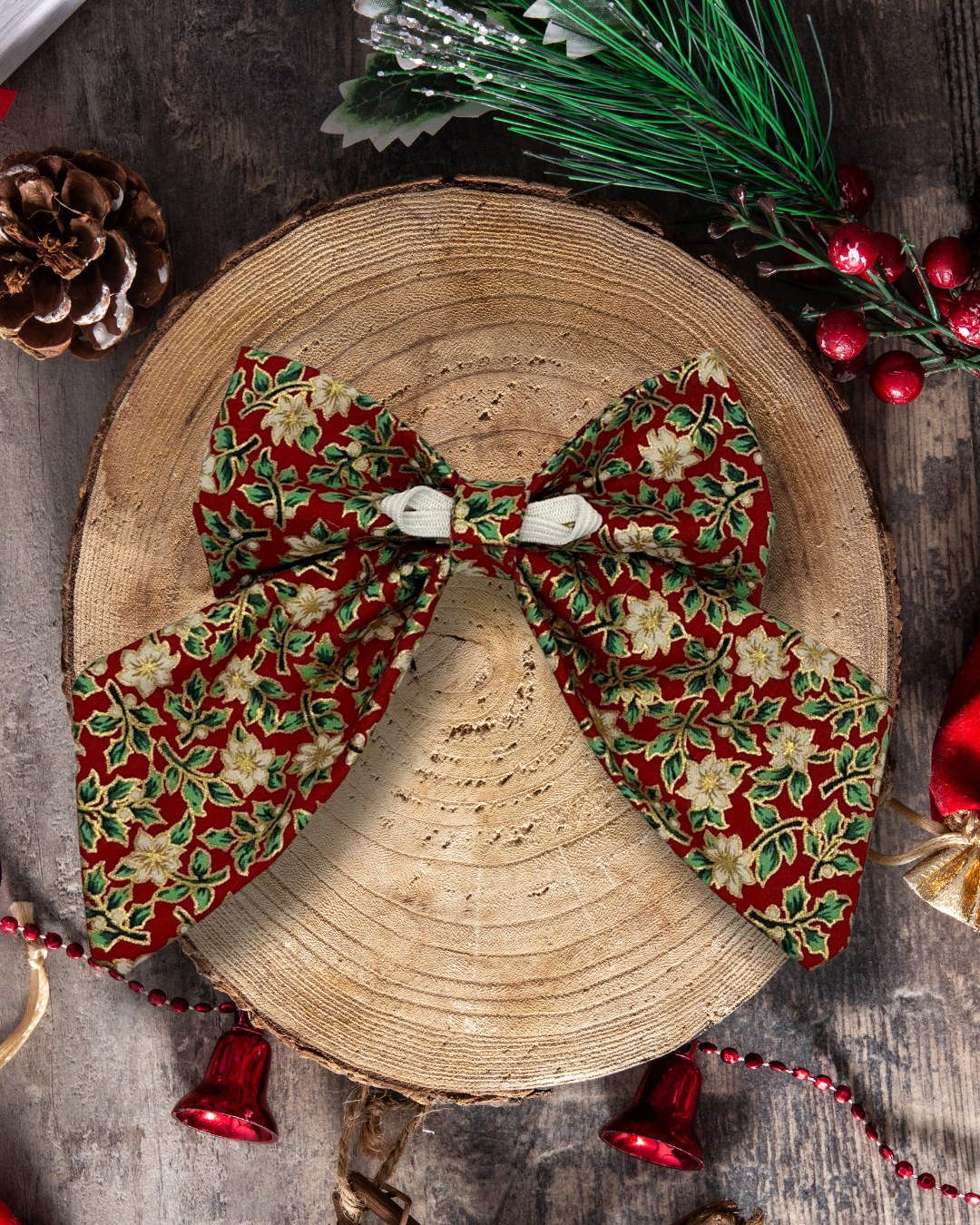 Festive Bloom Christmas Sailor Bow
