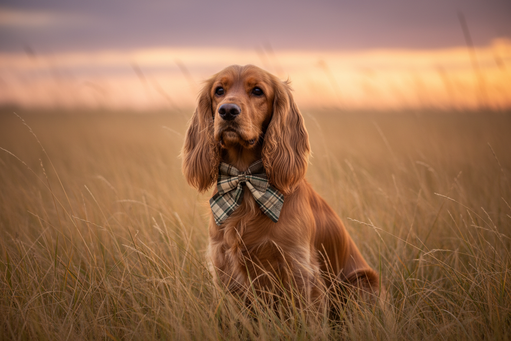 Heritage Hound Sailor Bow - Brown Plaid
