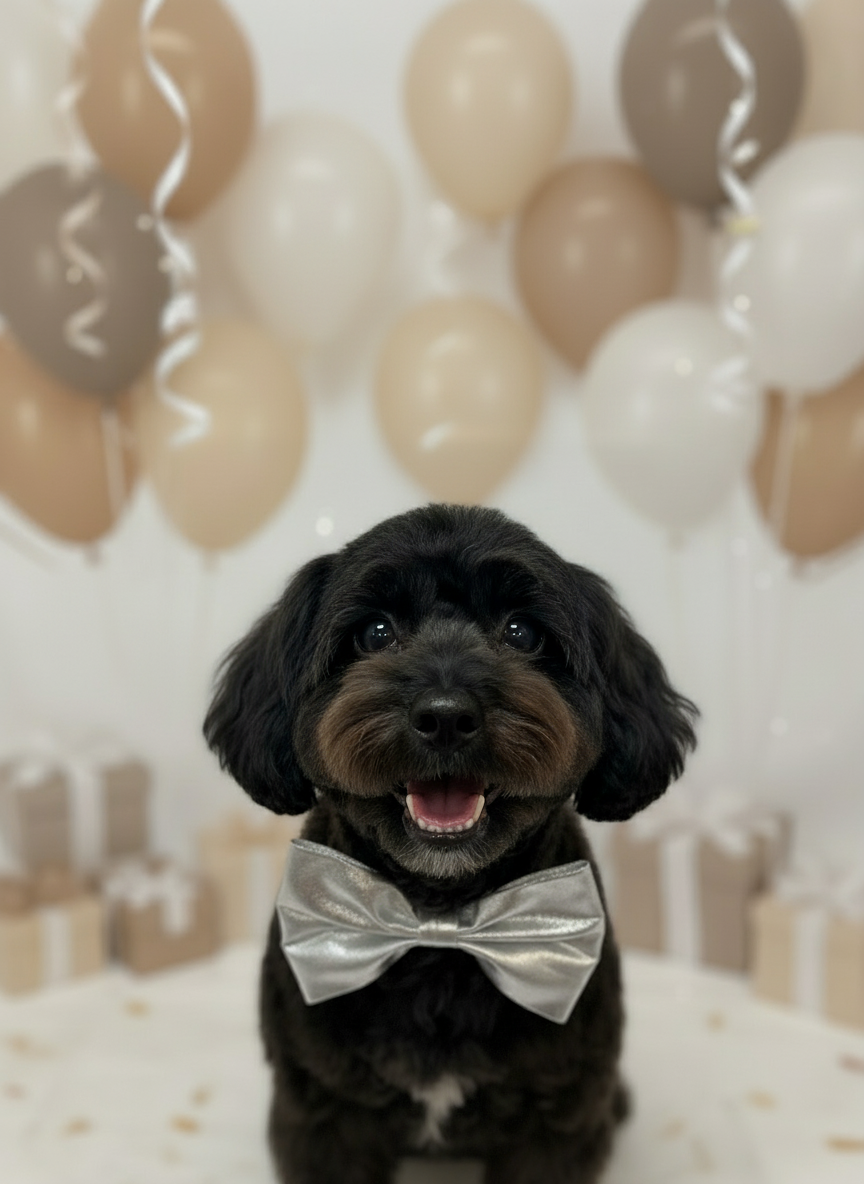 Organza Bow Tie - Silver