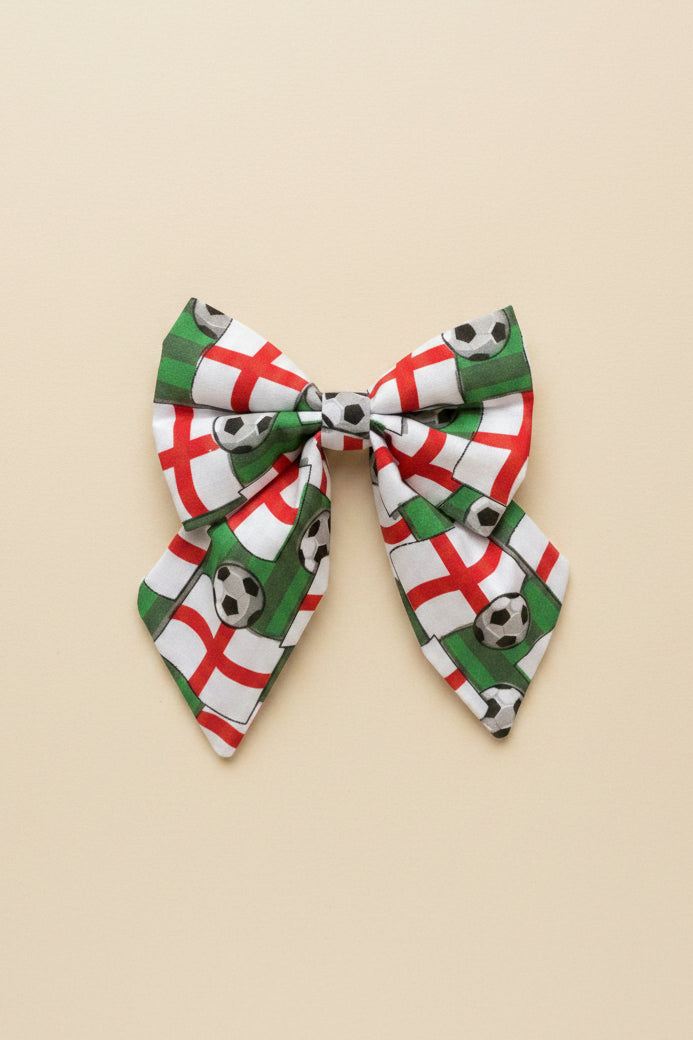 England Flag Dog Sailor Bow