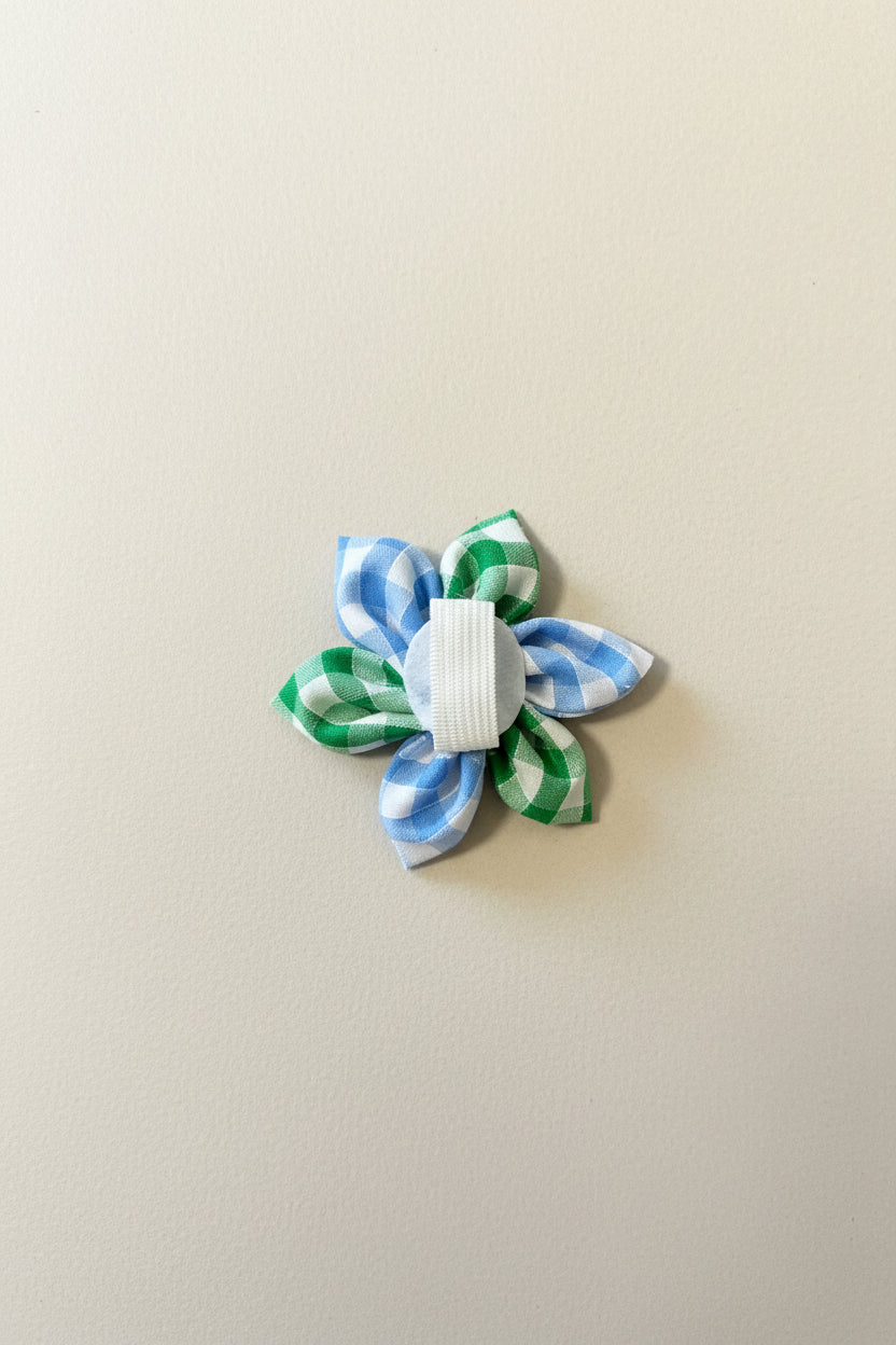 Picnic Pals - Mixed Gingham Collar Flower