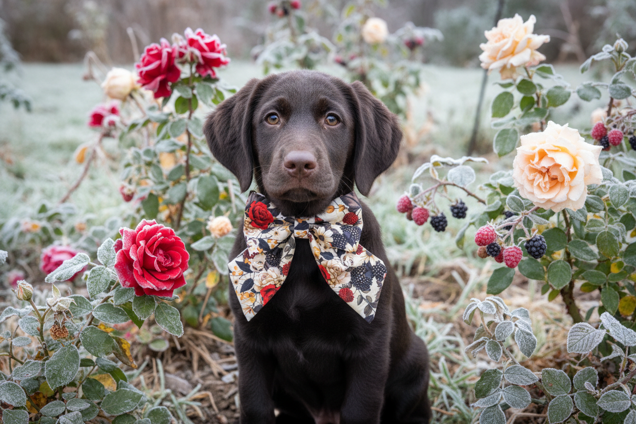 Vintage Winter Florals Sailor Bow