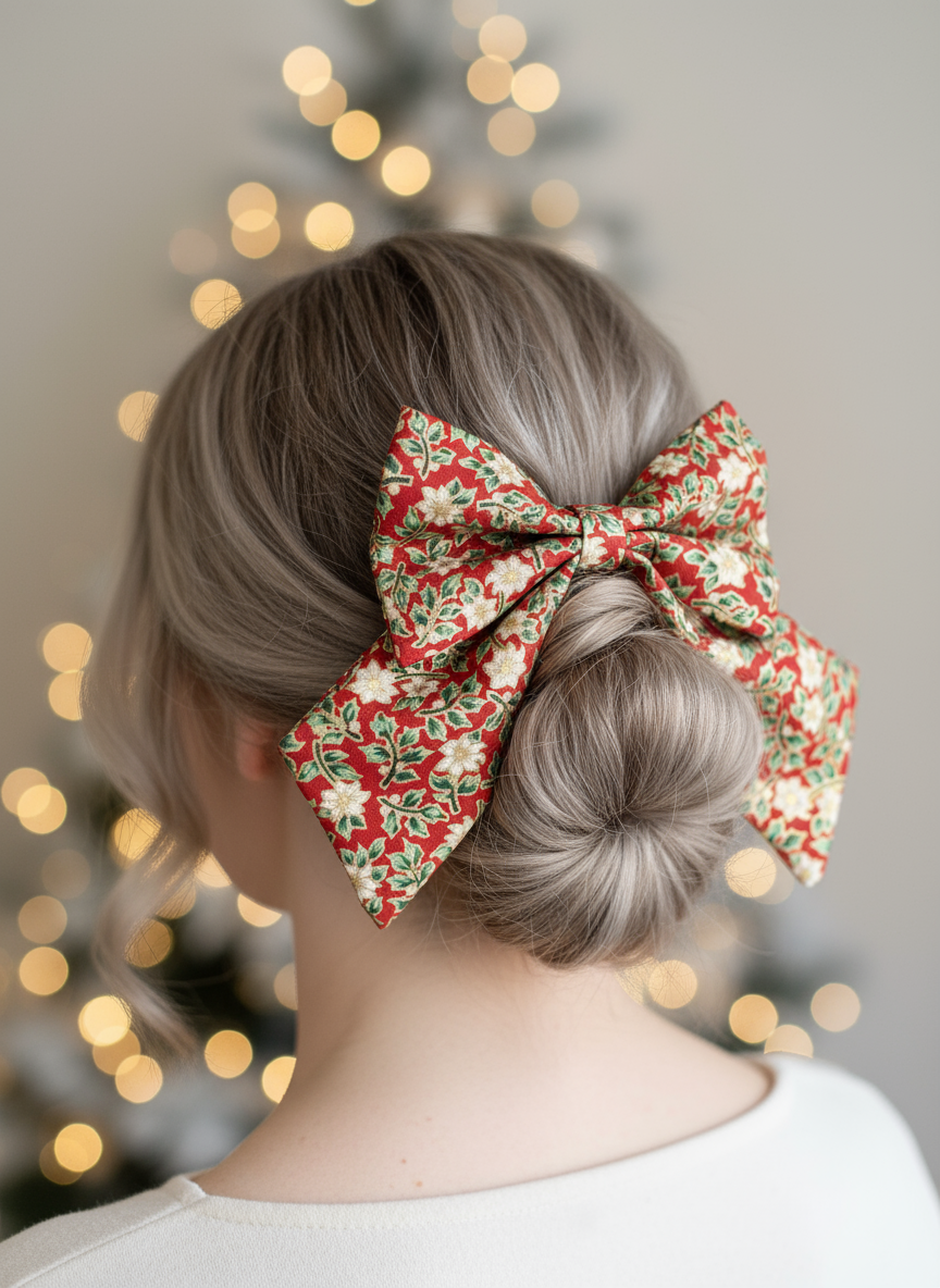 Festive Bloom Matching Hair Bow