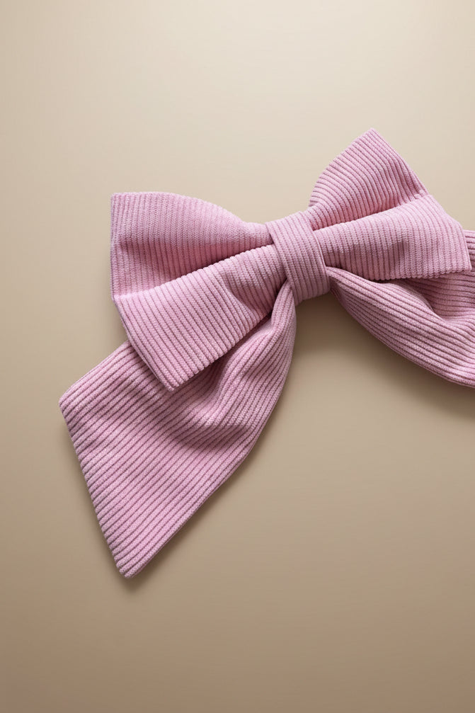 Dusty Rose Corduroy Sailor Bow