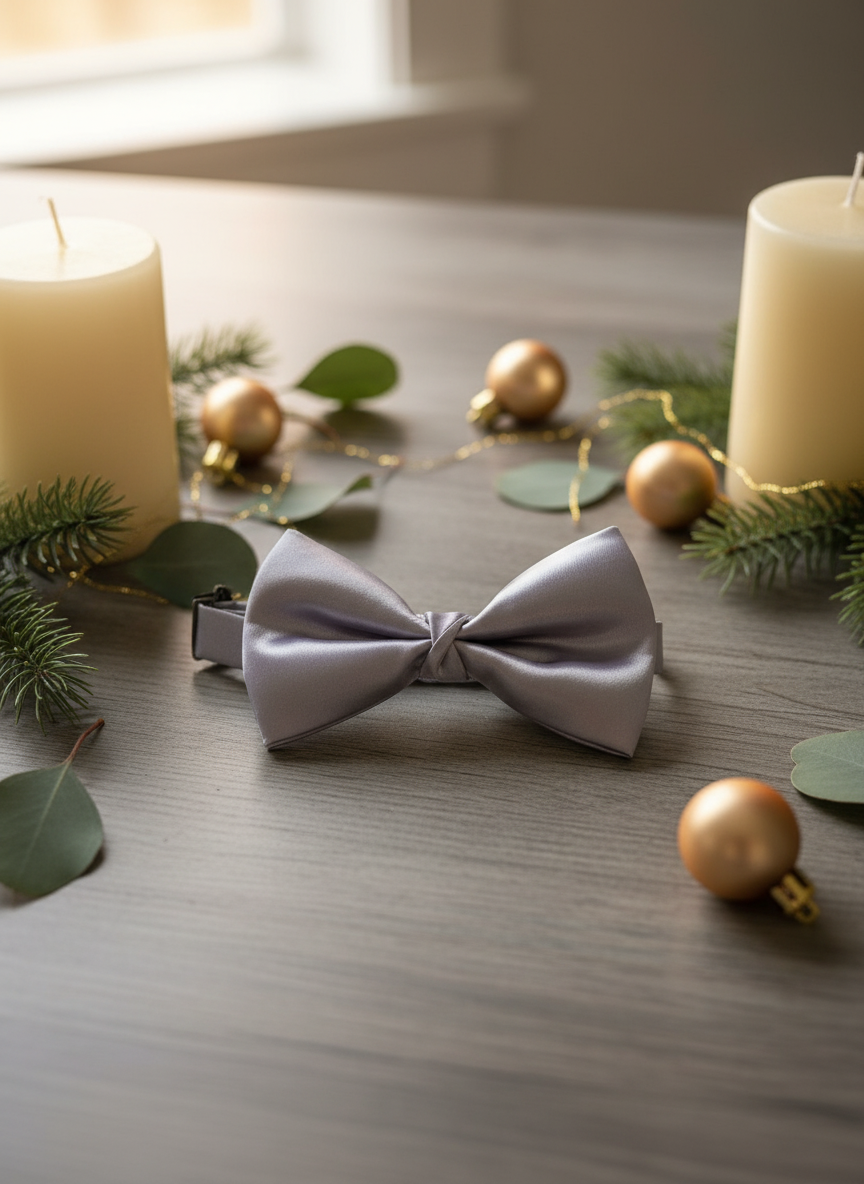 Satin Luxe Bow Tie - Lilac