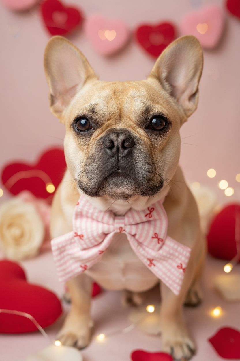 Pink Stripe & Bow Sailor Bow