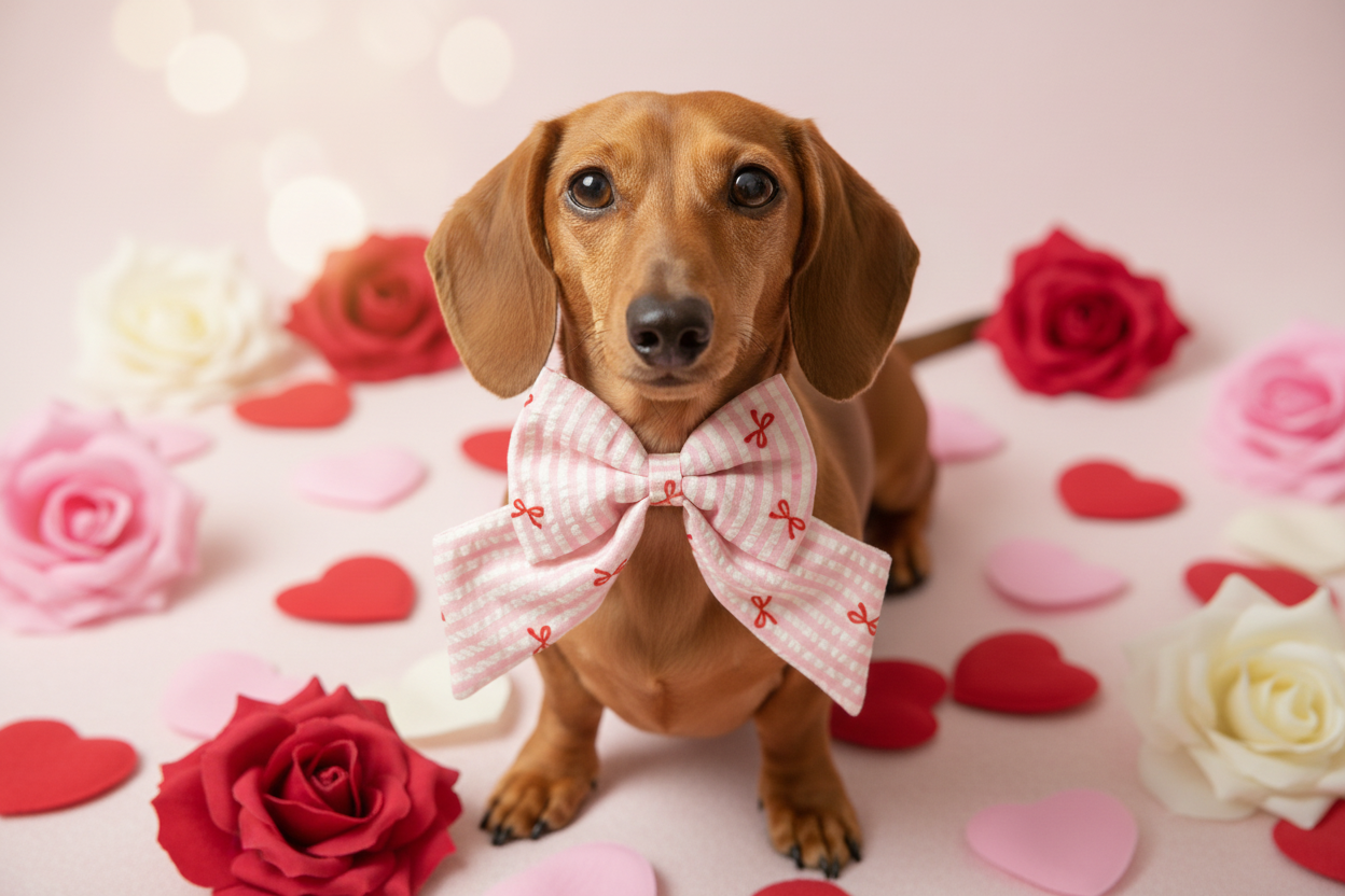 Pink Stripe & Bow Sailor Bow