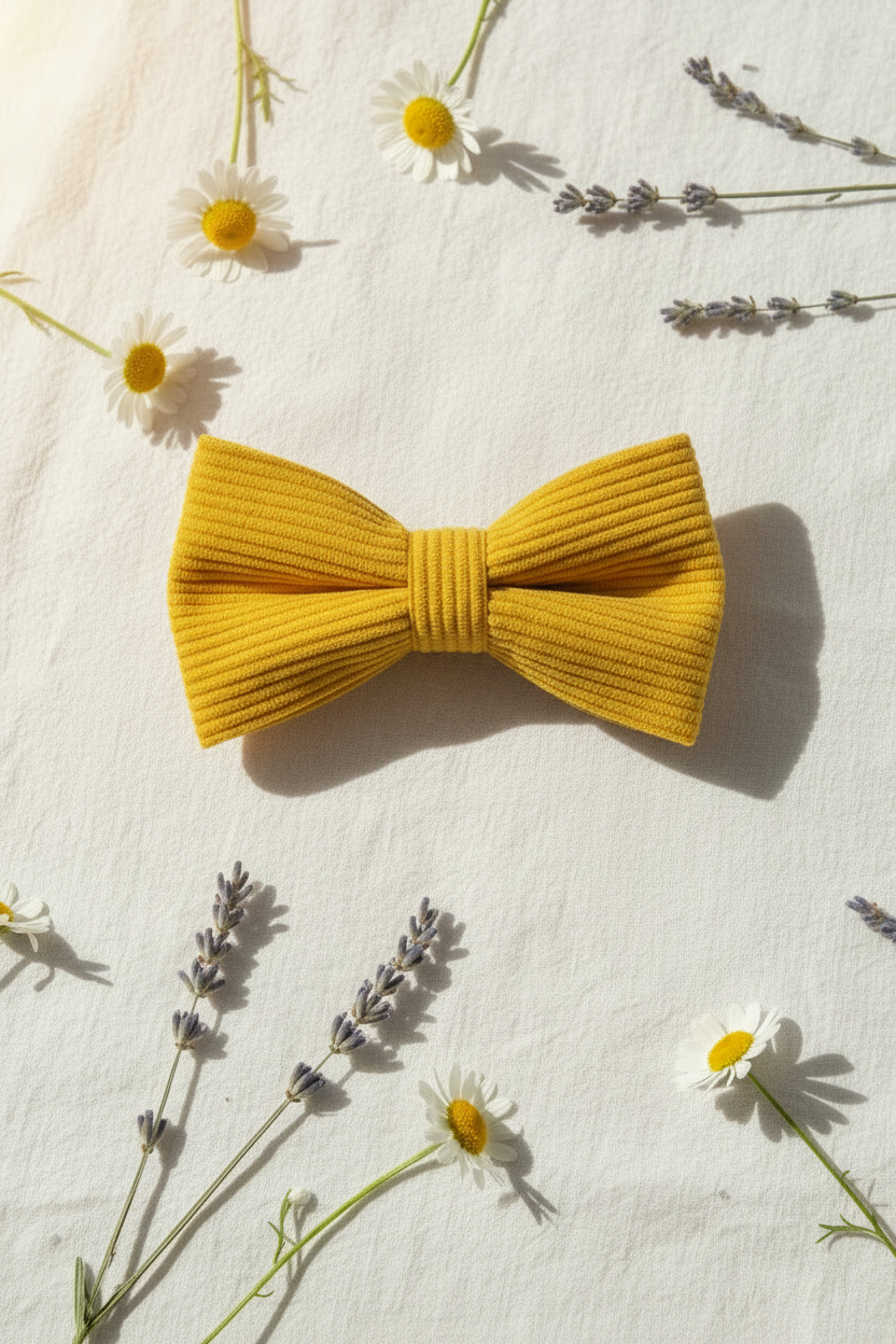 Everyday Corduroy Bow Tie - Sunshine