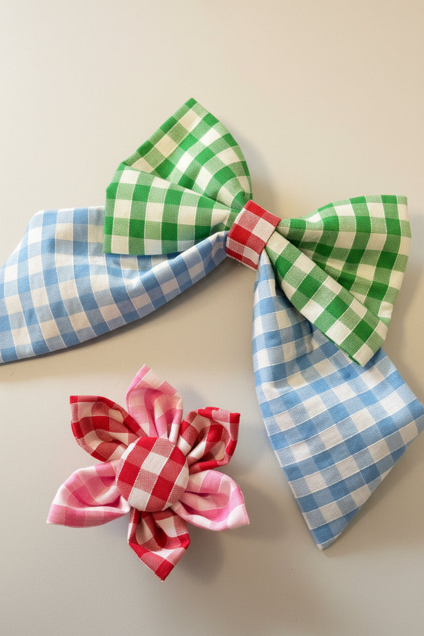 Picnic Pals - Traditional Gingham Sailor Bows - Multicoloured