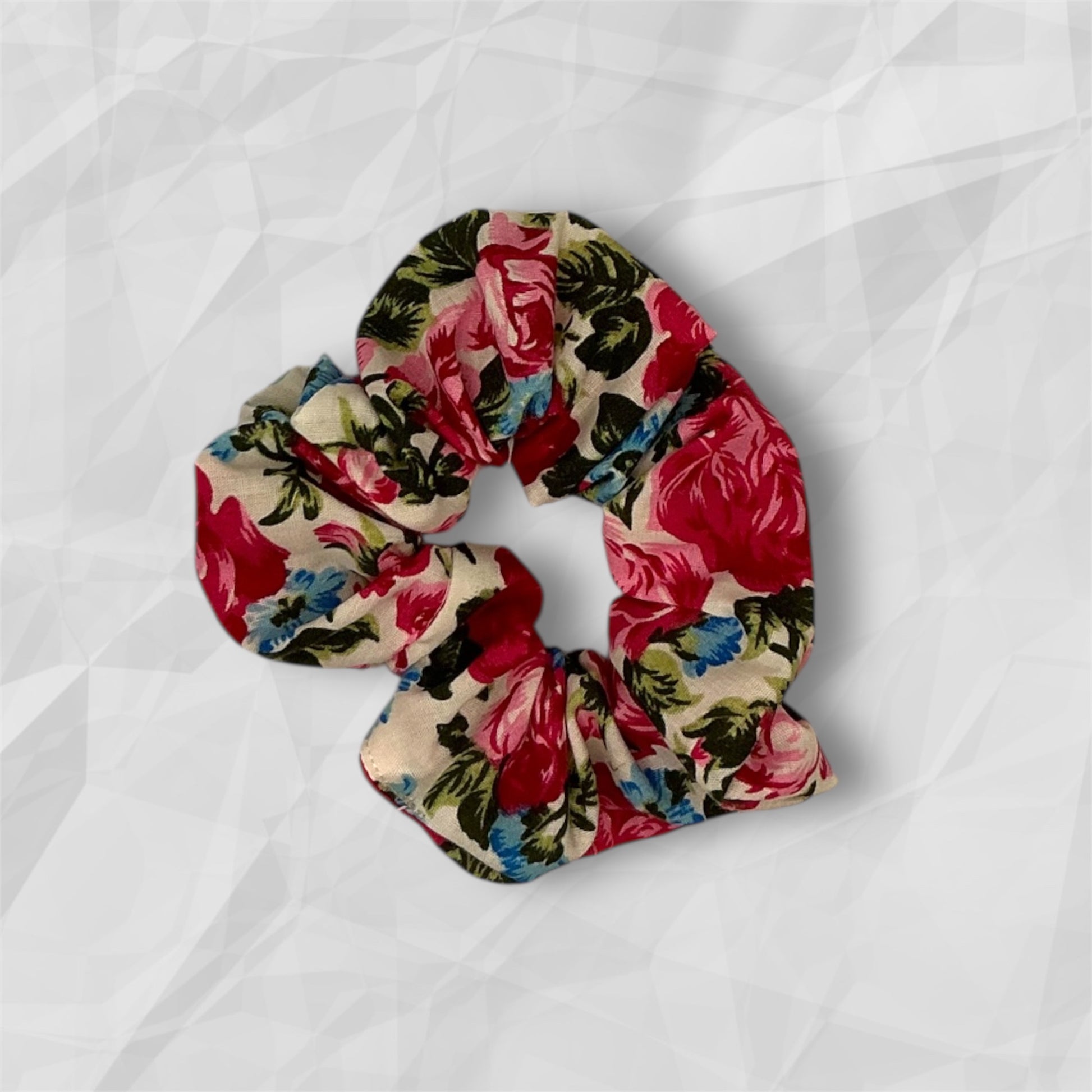 Fur-tastic Florals Pink Scrunchie