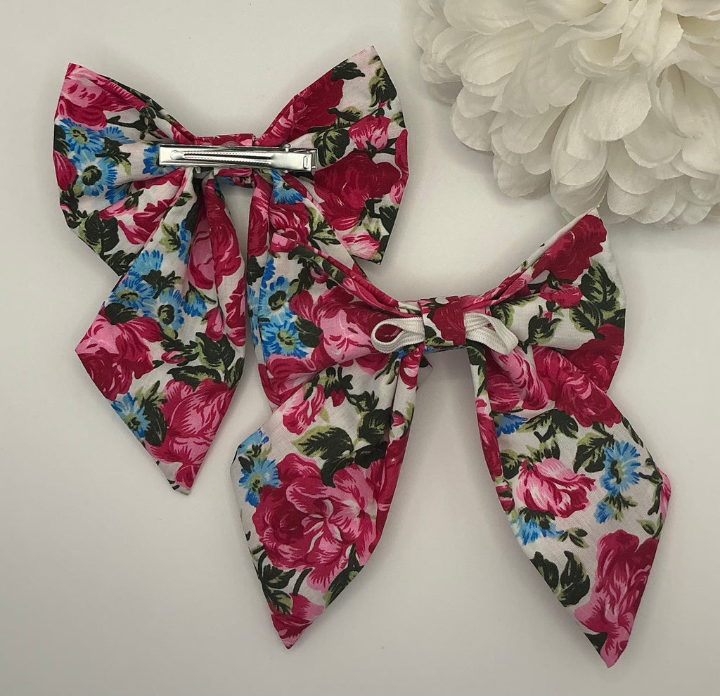 Fur-tastic Florals Pink Hair Bow