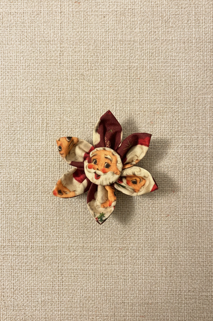 Vintage Santa Collar Flower