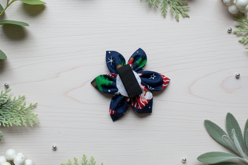 Navy Gnome Collar Flower
