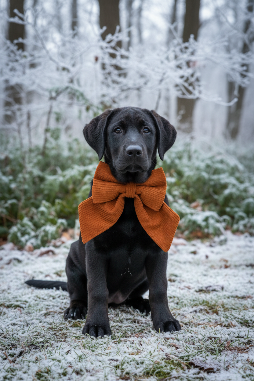 Brown Corduroy Sailor Bow