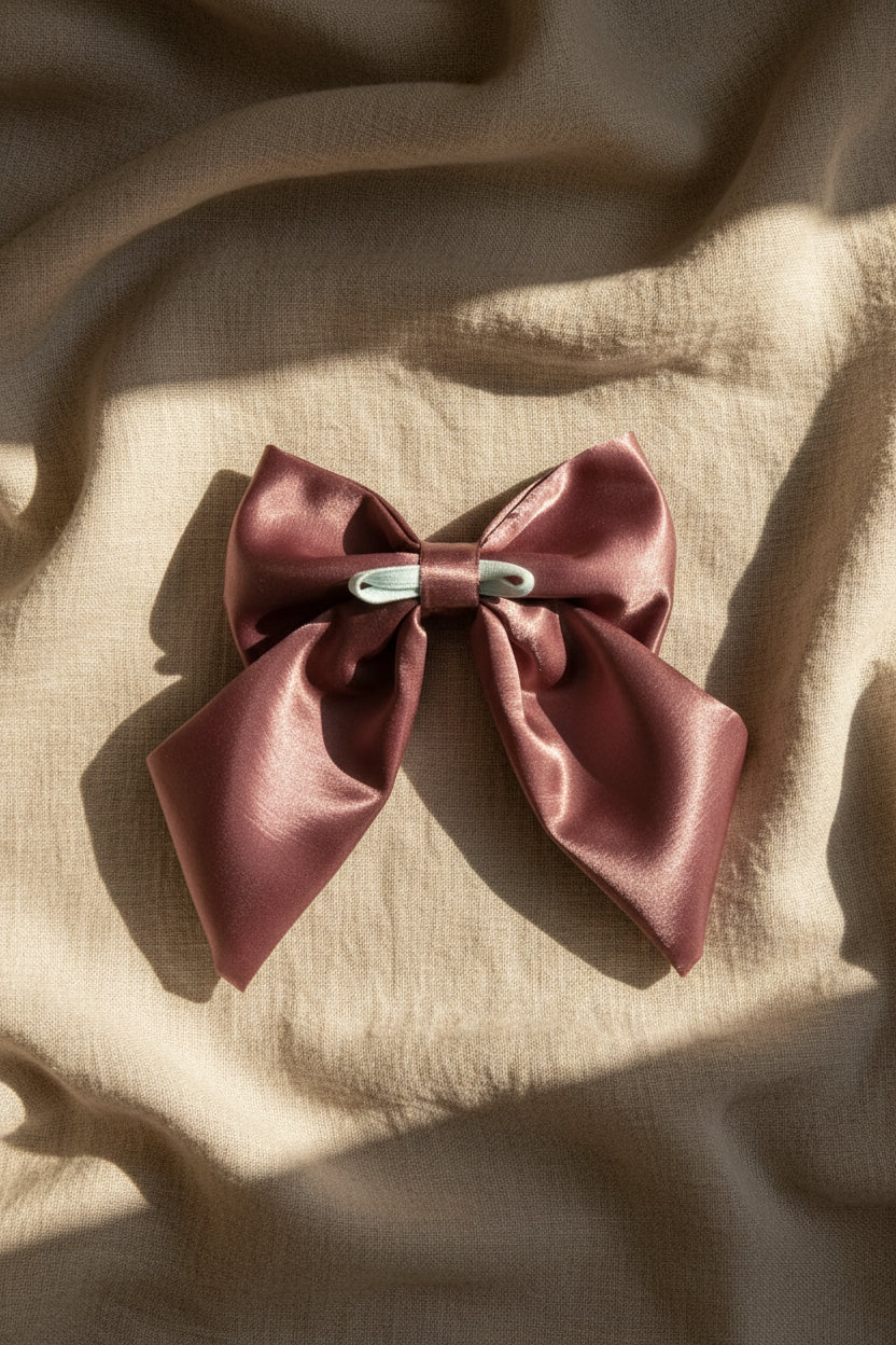 Social Season - Dusky Pink Satin Sailor Bow
