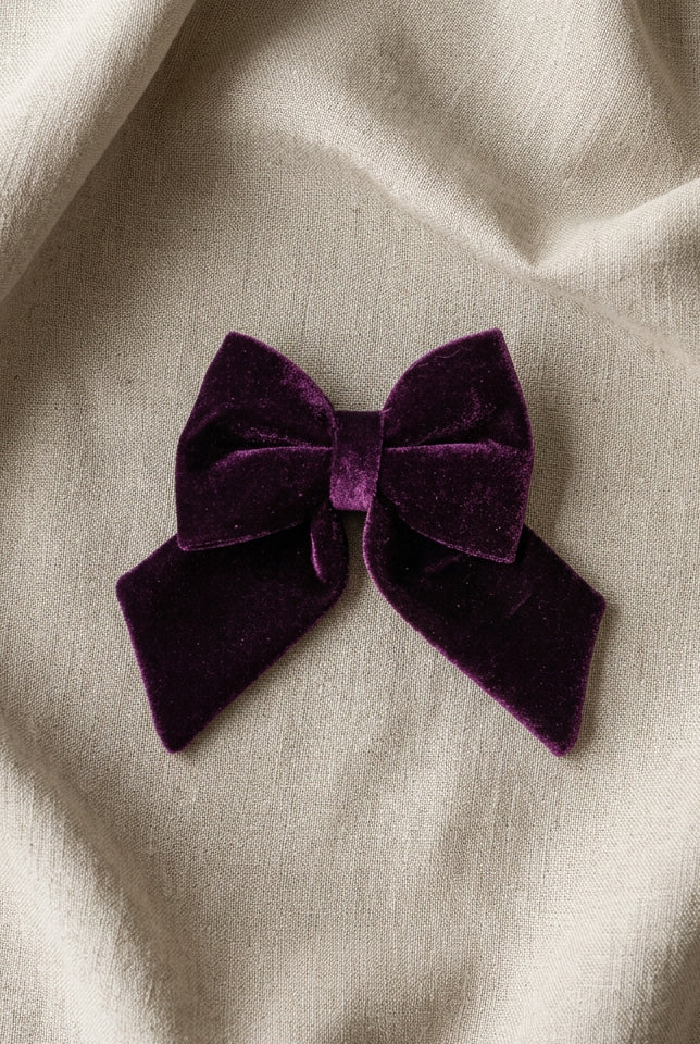 Social Season - Plum Velvet Sailor Bow
