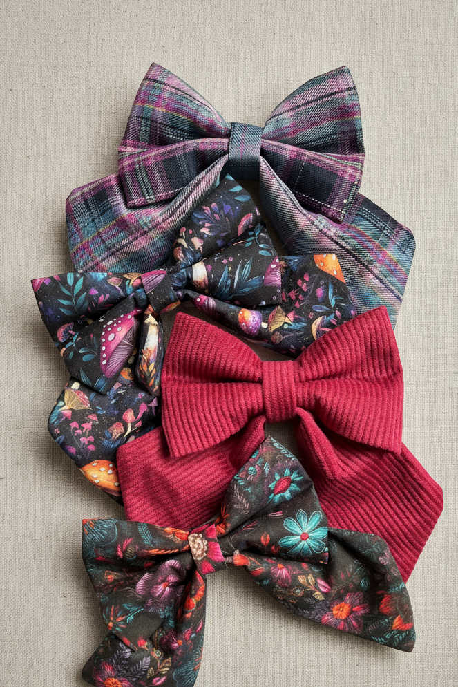 Midnight Bloom Sailor Bow