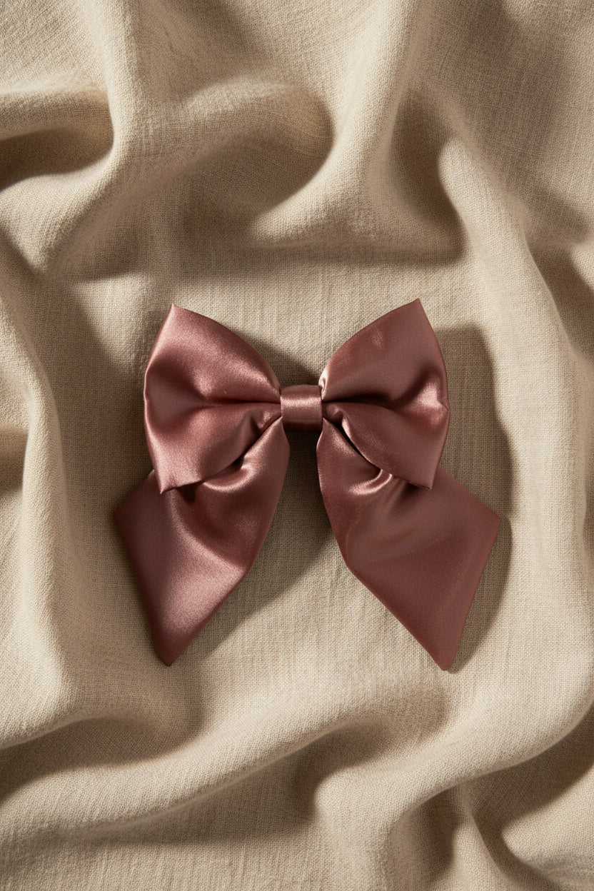 Social Season - Dusky Pink Satin Sailor Bow