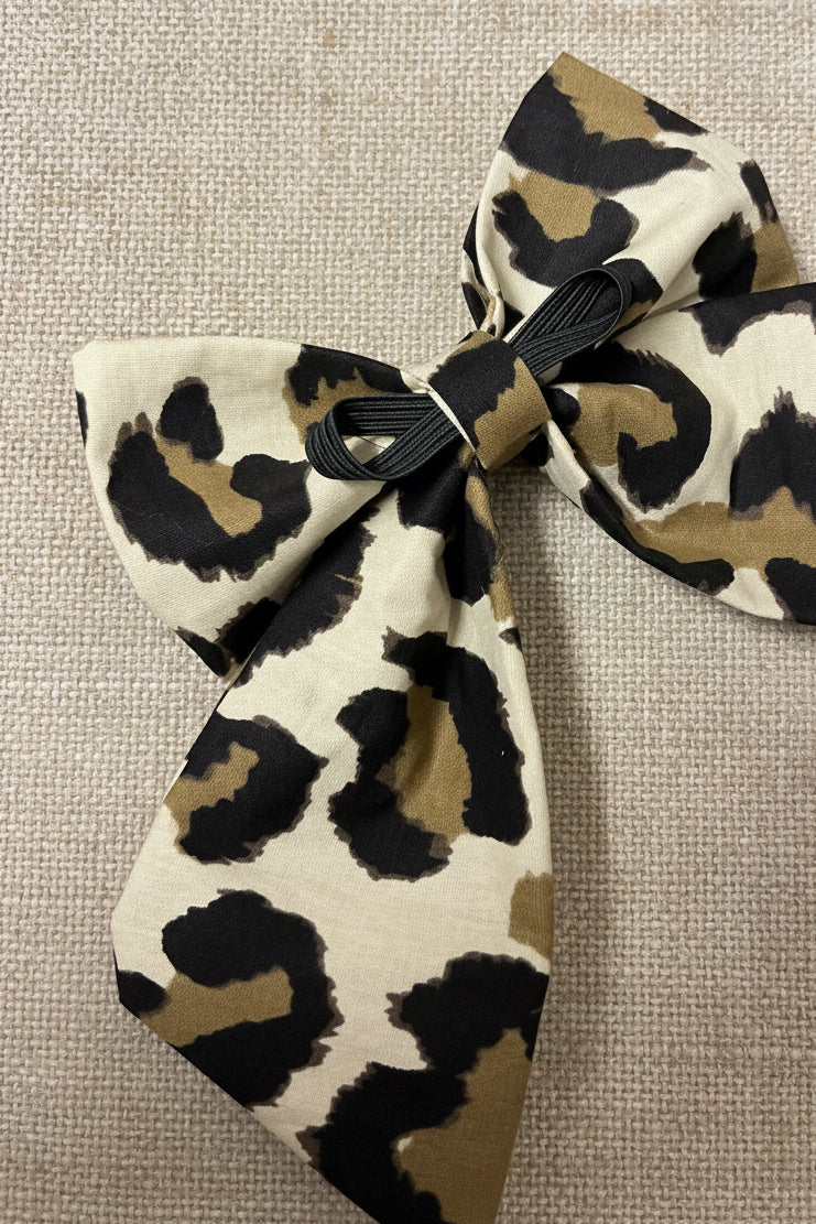 Leopard Print Sailor Bow
