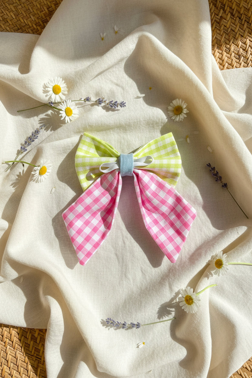 Picnic Pals - Lime Twist Sailor Bow