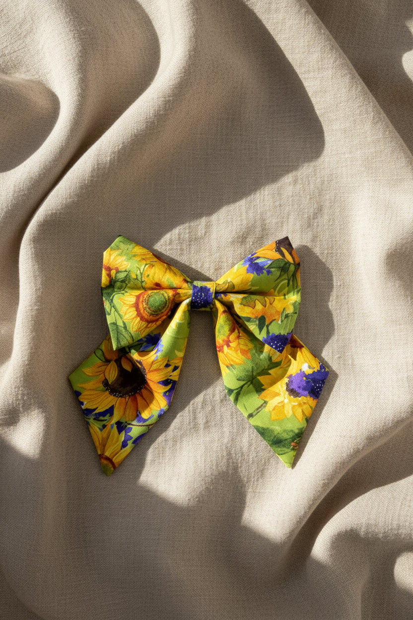 The Wildflower - Sunflower Fields Sailor Bow