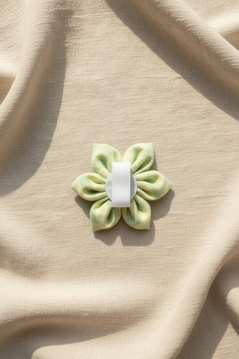 Picnic Pals - Peach Gingham Collar Flower