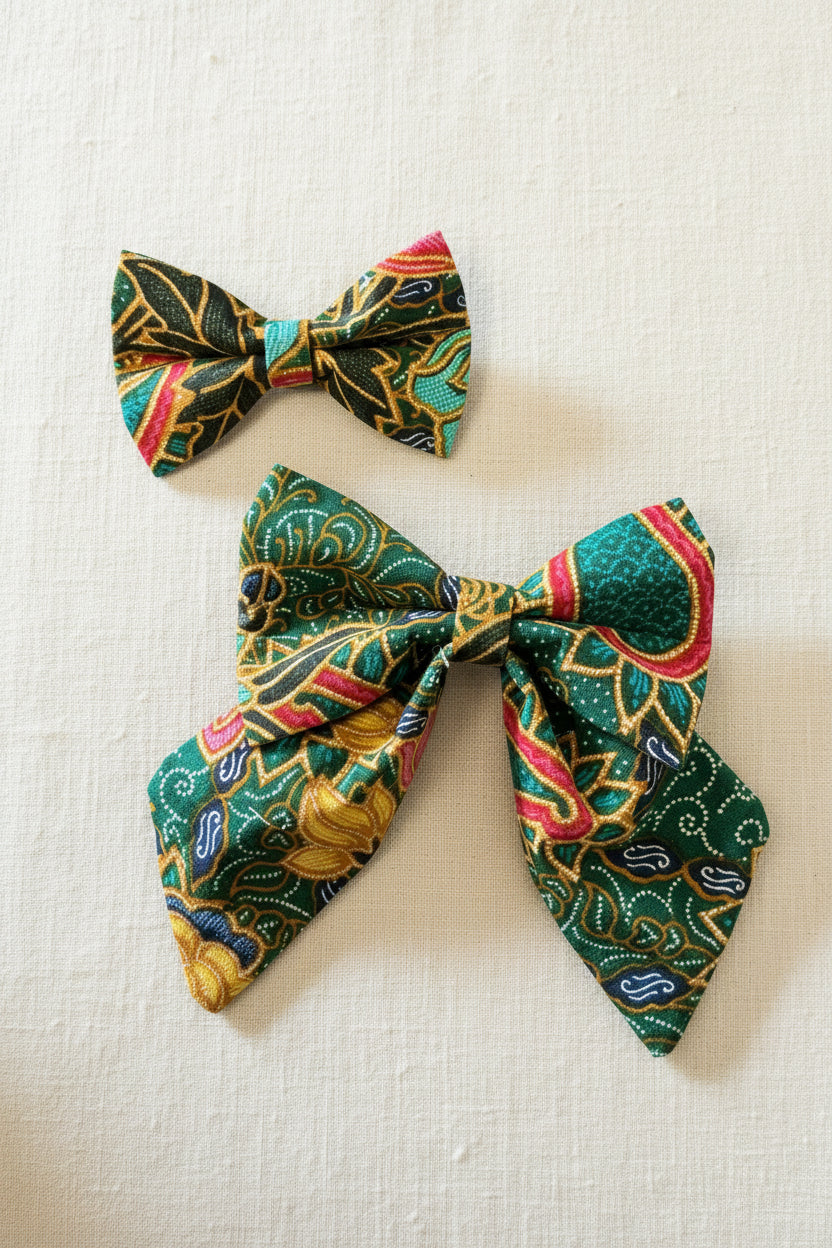 Green Heat Sailor Bow