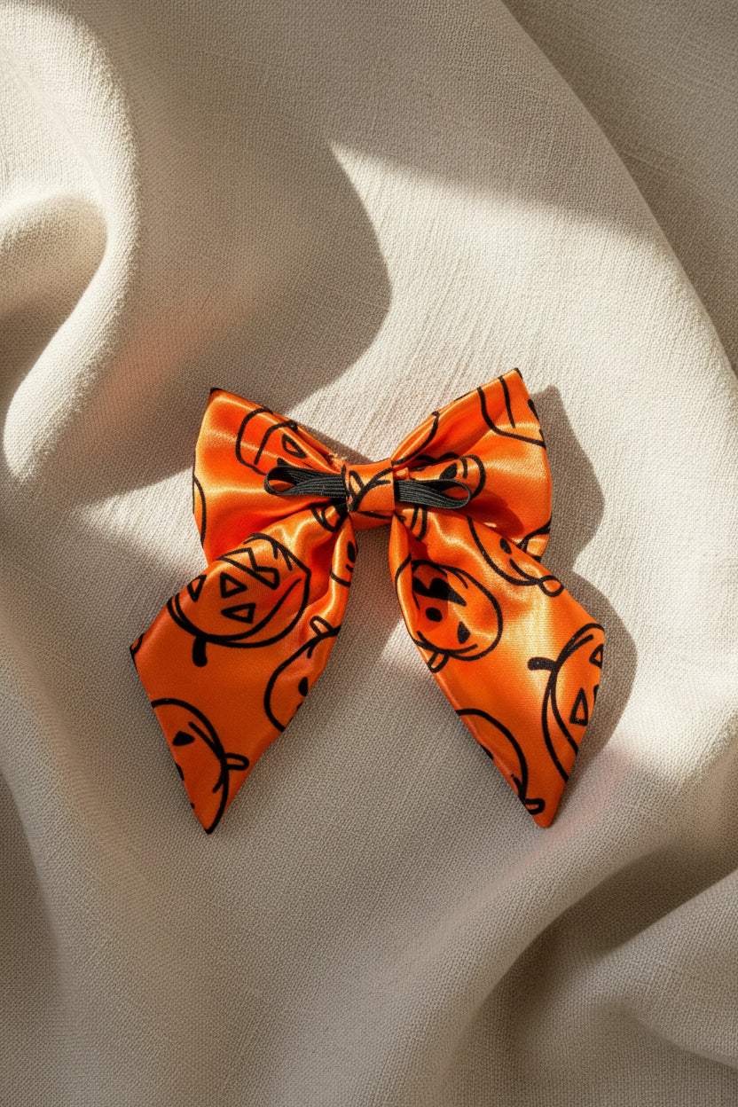 Midnight + Mischief - Pumpkin Spice Sailor Bow