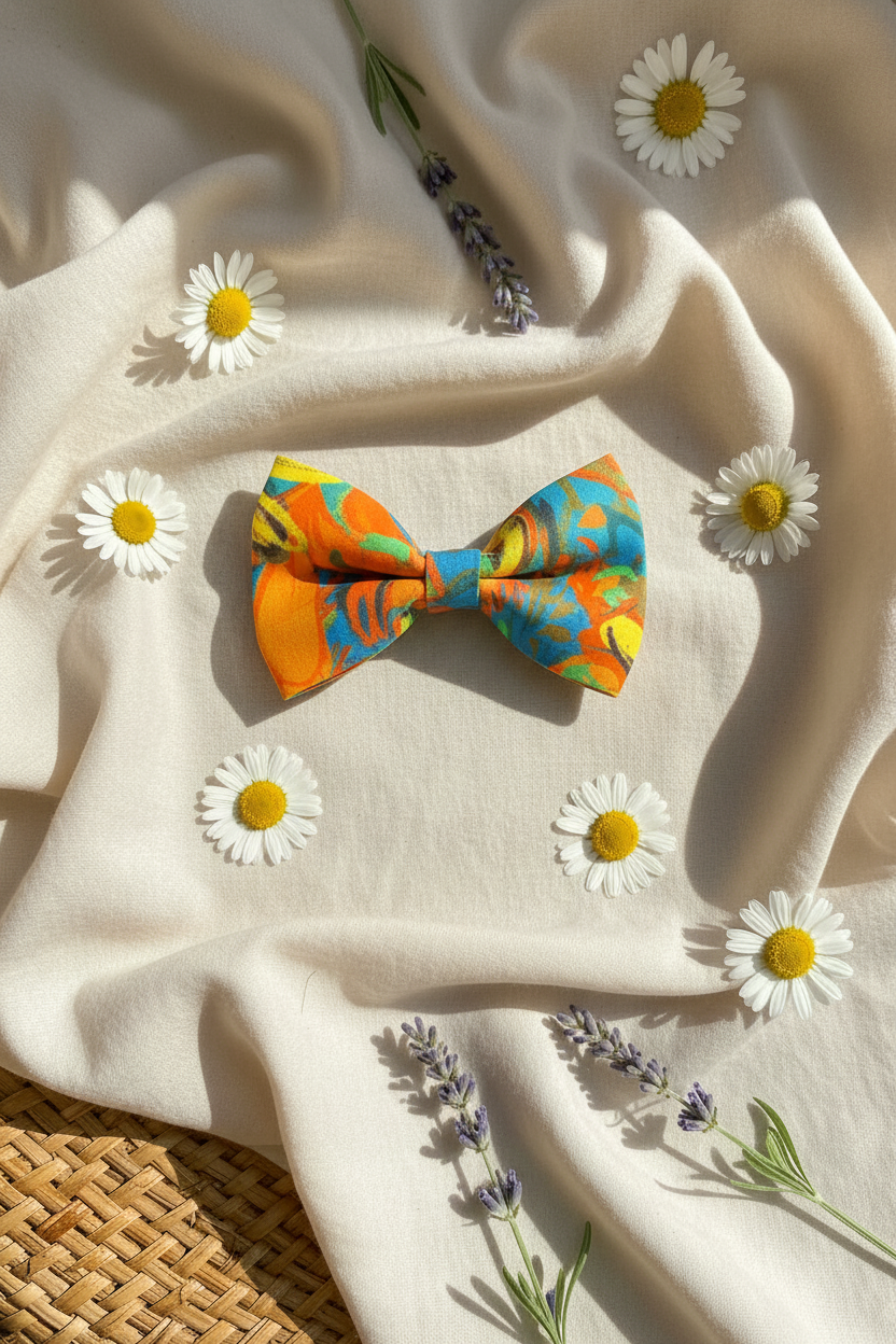 Heatwave Bloom Dog Bow Tie