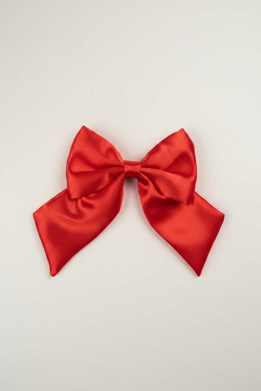 Ruby Red Satin Sailor Bow