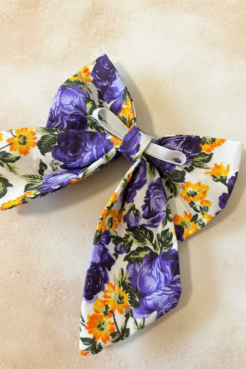 Vintage Rose Sailor Bow - Purple