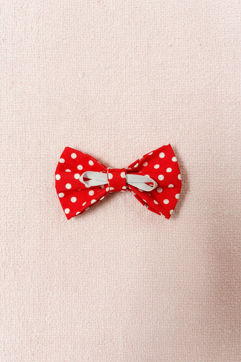 Red Polka Dot Valentines Bow Tie