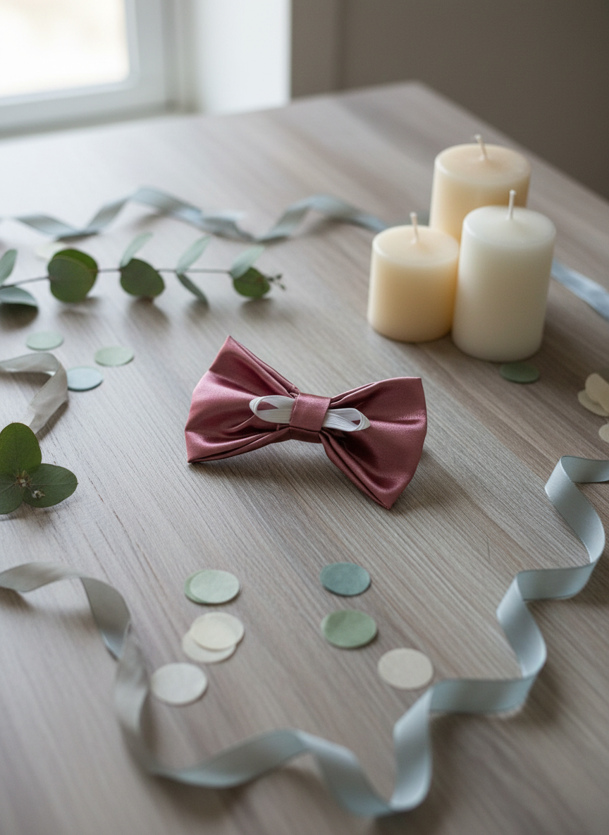 Satin Luxe Bow Tie - Pink