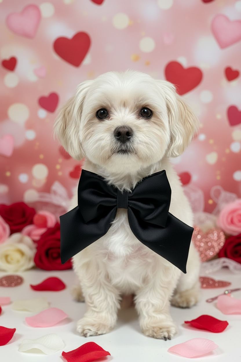 Stretch Satin Luxe Sailor Bow - Black