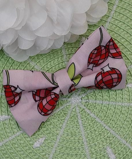 Cherry Disco Paws Bow Tie